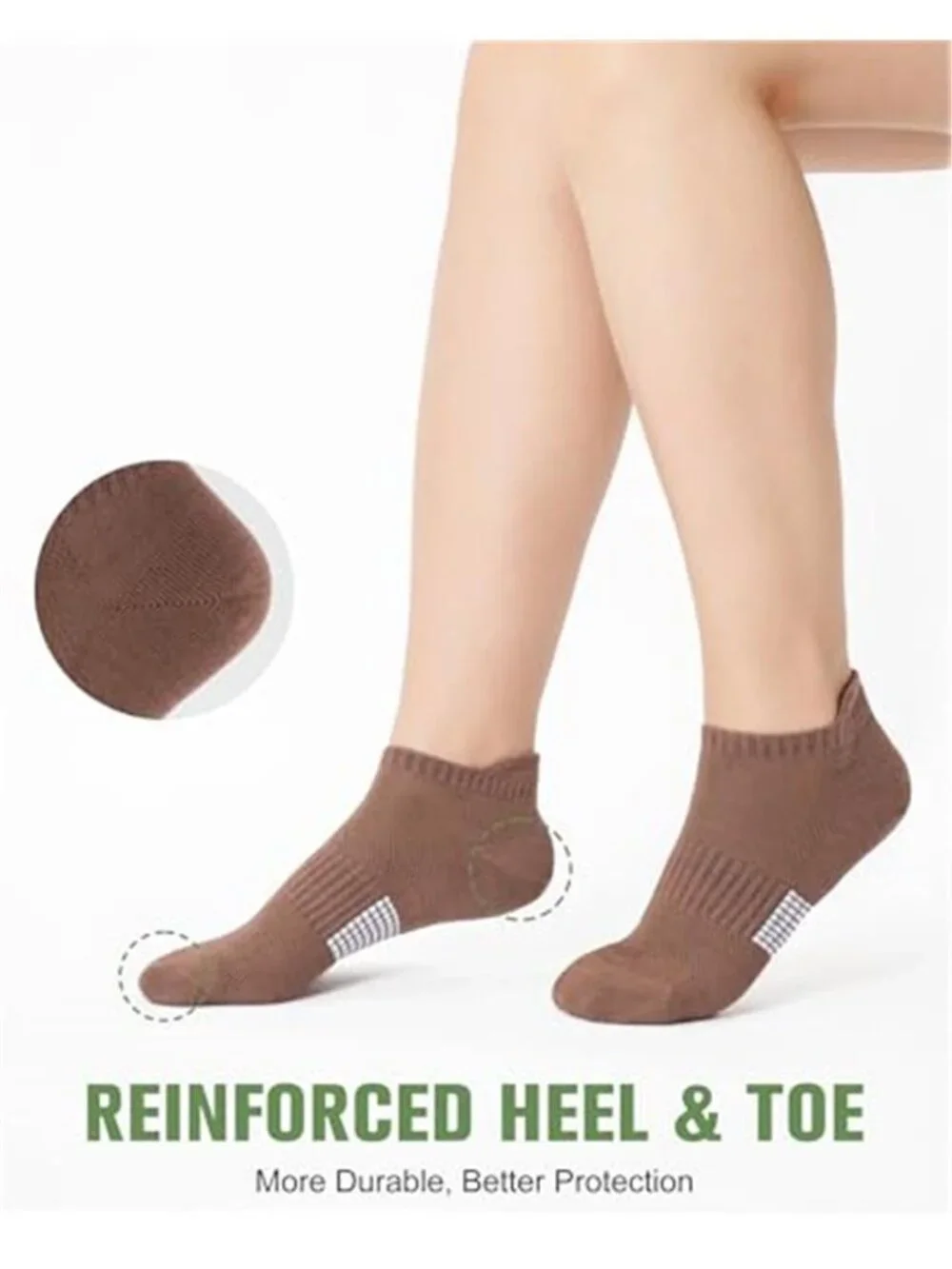 6 Pairs Women's Ankle Socks Breathable Bamboo Viscose Low Cut Thin Socks